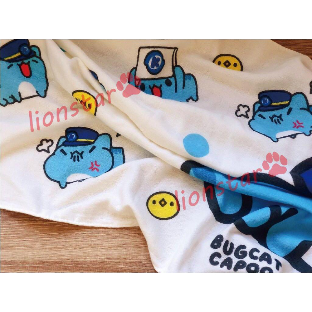 絕版 現貨 咖波 高捷 聯名 印花紗布浴巾 浴巾 毛巾 高雄捷運  貓貓蟲 咖波 禮品 換禮物 亞拉 代購 正版-細節圖3