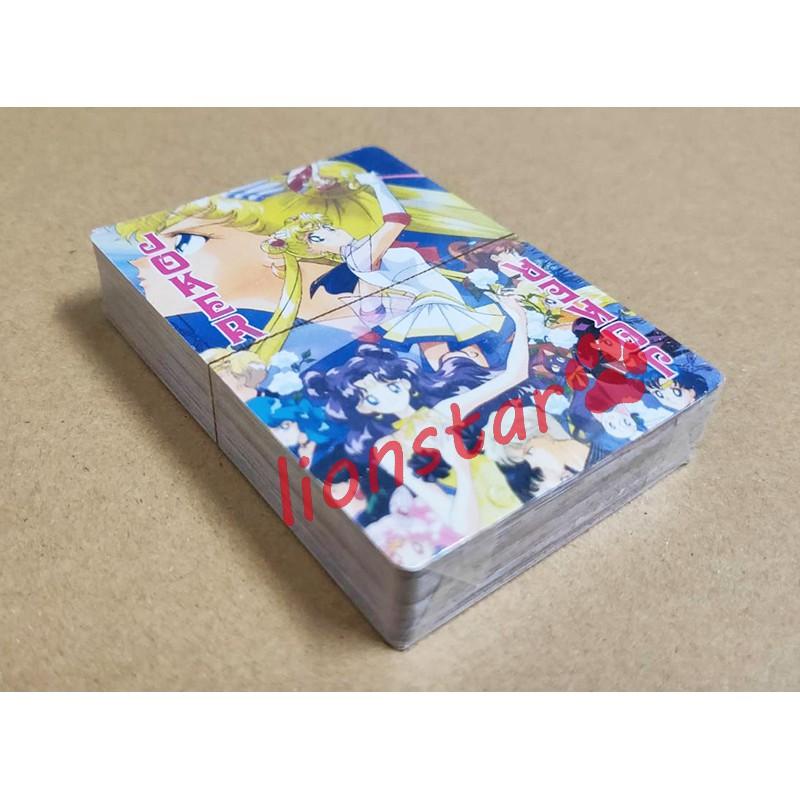 年代物 美少女戰士 撲克牌 硬殼 動漫 周邊 懷舊 收藏 周邊 月光仙子 美少女 月亮 月野兔 地場衛 水野亞美 火野麗-細節圖4