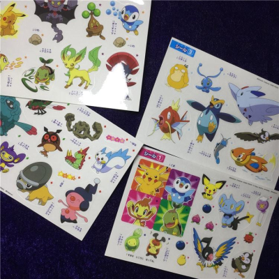 日版 正版 神奇寶貝 造型貼紙 四組一套 寶可夢 皮卡丘 Pokemon GO 寶可夢 周邊 動漫