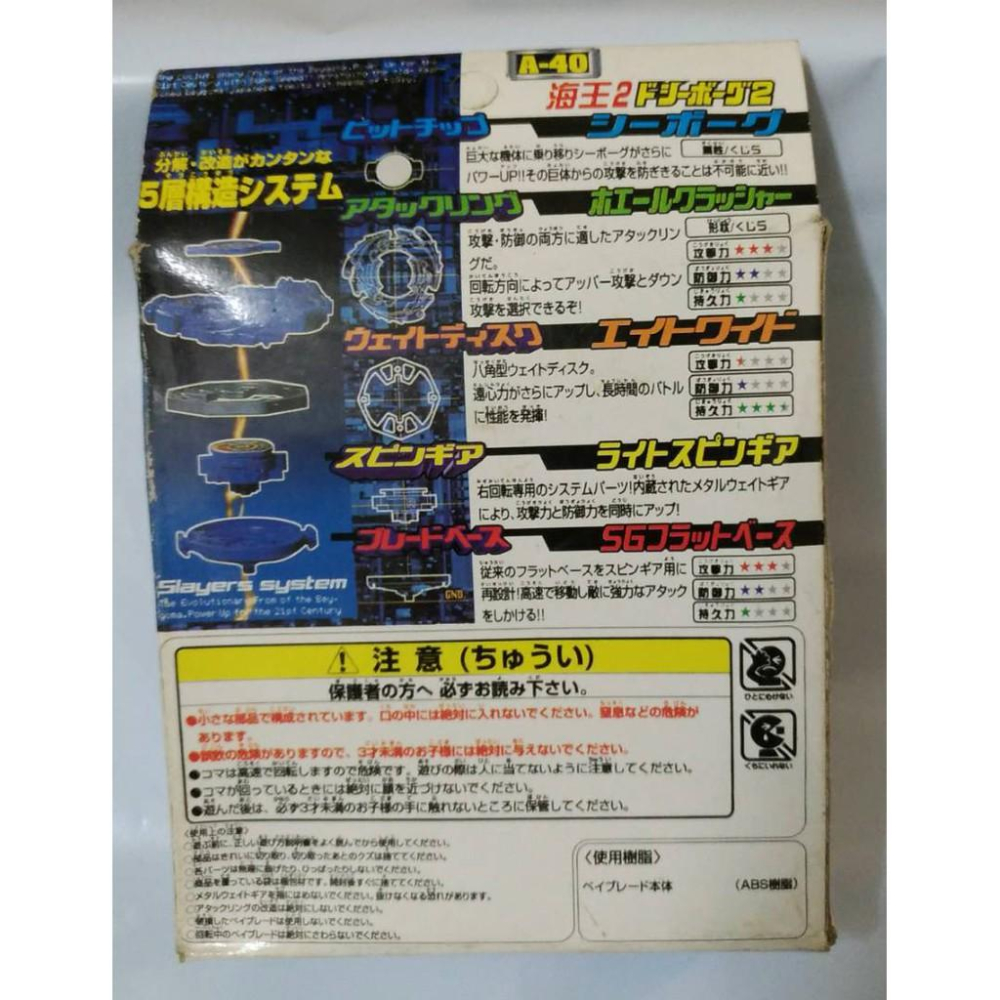 年代物 舊世代 戰鬥陀螺 TT 深海巨鯨2 極海巨鯨2 海王2 聖獸 兒童 童玩 老品-細節圖2