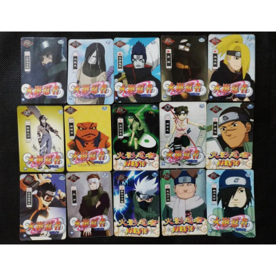 絕版收藏 火影忍者 角色卡 15張 能力卡 卡卡西 曉 帶土 迪達拉 大蛇丸 撲克 食玩 動漫周邊收藏