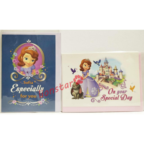 正版 迪士尼 小公主蘇菲亞 卡片 小卡 生日卡 萬用卡 禮物卡 信紙 蘇菲亞 Sofia Disney