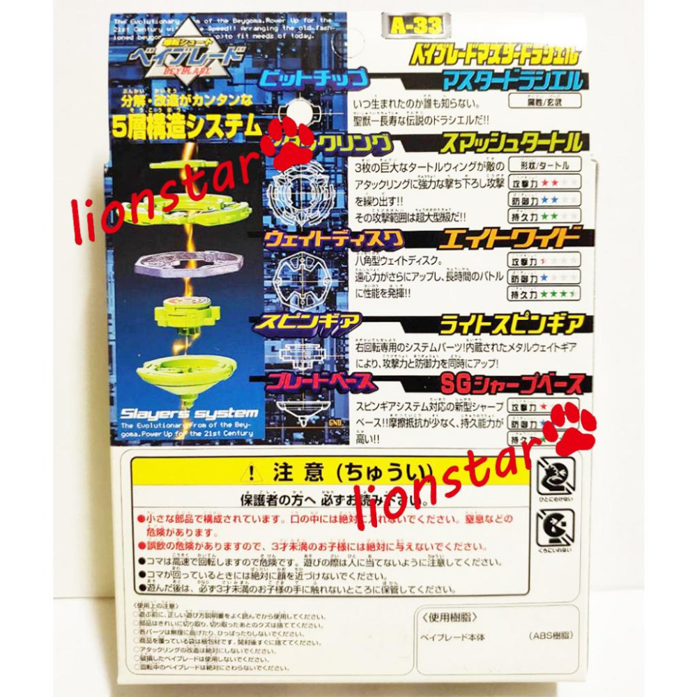 日版 菁英戰龜 戰鬥陀螺 A-33 A33 日本隊 BBA隊 小喬 菁英玄武 玄武 聖獸 TAKARA 舊世代 正版-細節圖2