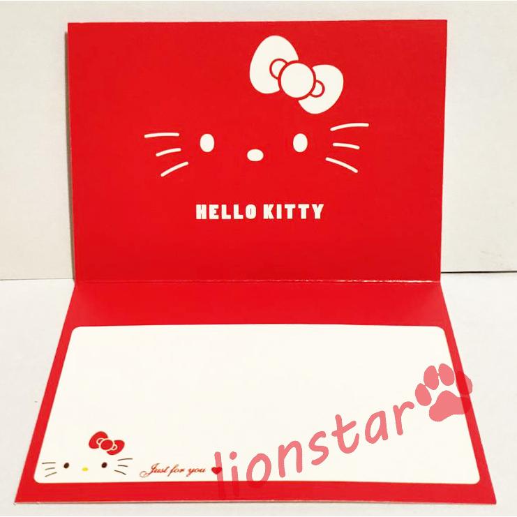 正版 三麗鷗 Hello Kitty 卡片 小卡 生日卡 萬用卡 禮物卡 信紙 信封 祝福卡 留言卡-細節圖2