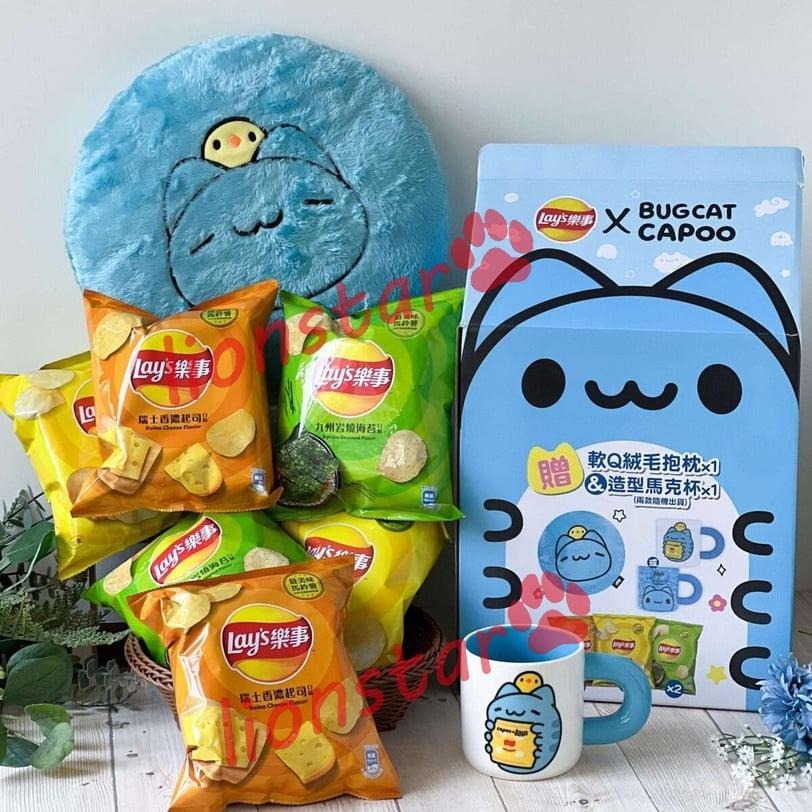 正版 咖波 樂事貓貓蟲咖波組 馬克杯 抱枕 餅乾 杯子 茶杯 娃娃 毛絨 聯名 周邊 貓貓蟲 亞拉 代購 限量-細節圖2