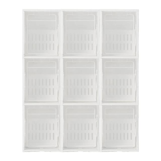 全新 極致白三層立式鞋盒 收納櫃 鞋盒 收納 整理箱 整理盒 拖鞋盒 收納盒 鞋櫃 三層 立式 組裝-細節圖8