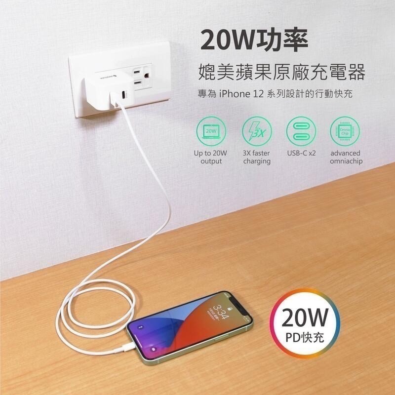 丞皇3C 小魔方 20W 『世界最小』快充頭(摺疊款)PD+QC 雙孔快速充電器 閃電快充 插頭充電頭 白色🤍-細節圖3