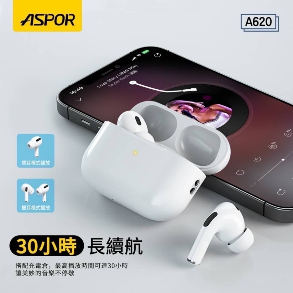 ASPOR   TWS無線藍牙耳機  A620（五代）-細節圖2