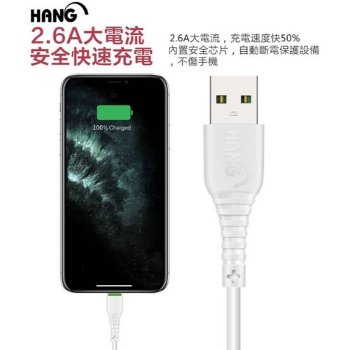 丞皇3C - HANG R6 /APPLE Type - C Micro 一米/ 2.6A快充電傳輸線