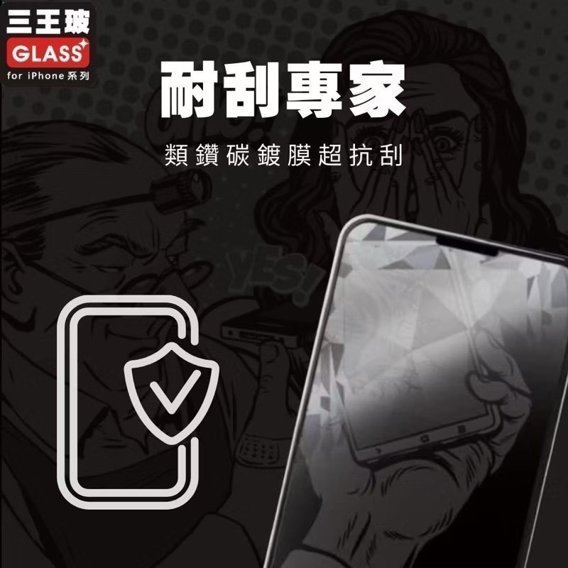 丞皇3C【三王玻】iphone13 14 15 16系列軍規　防窺/霧面 無色抗藍光玻璃貼耐壓/類碳鑽硬度/防塵專利認證-細節圖6