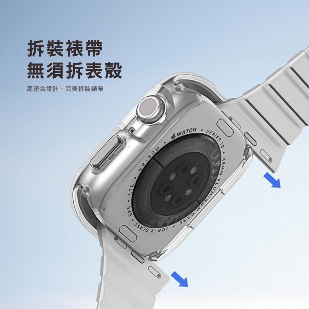 丞皇3C - PUREPOWER Apple Watch S10保護框【果凍系列】-細節圖6