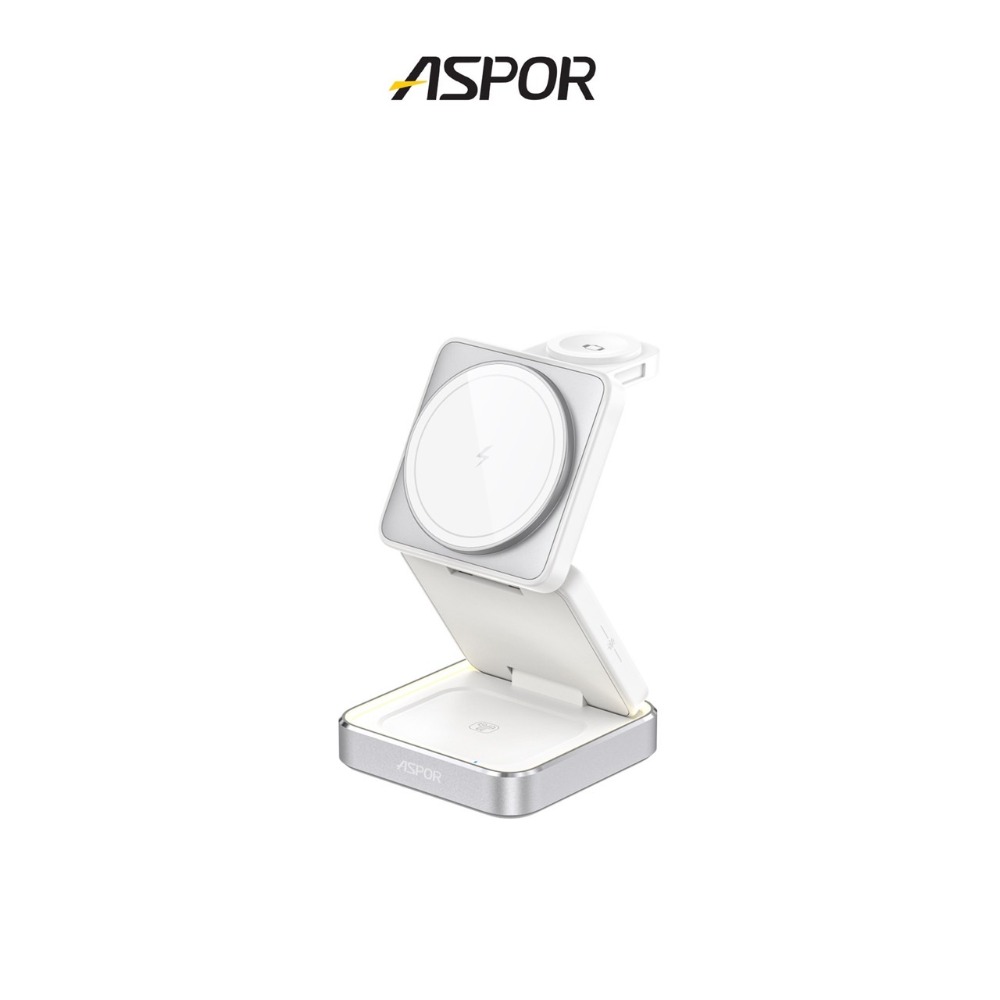 丞皇3C - ASPOR W90 小魔方磁吸折疊無線充電座 22W快充 小夜燈-規格圖10