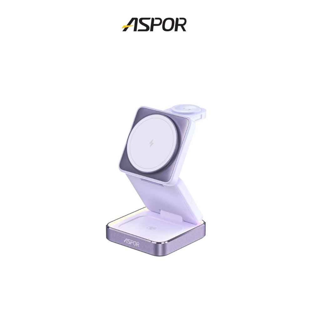 丞皇3C - ASPOR W90 小魔方磁吸折疊無線充電座 22W快充 小夜燈-規格圖10