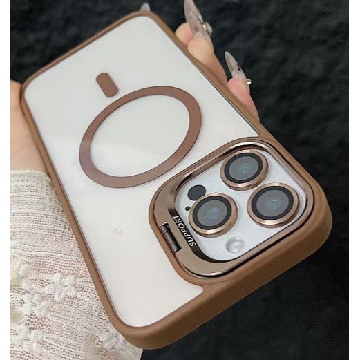 丞皇3C - 隱形磁吸支架透明殼 贈金屬鏡頭貼 顏色同框殼 ＇-細節圖2