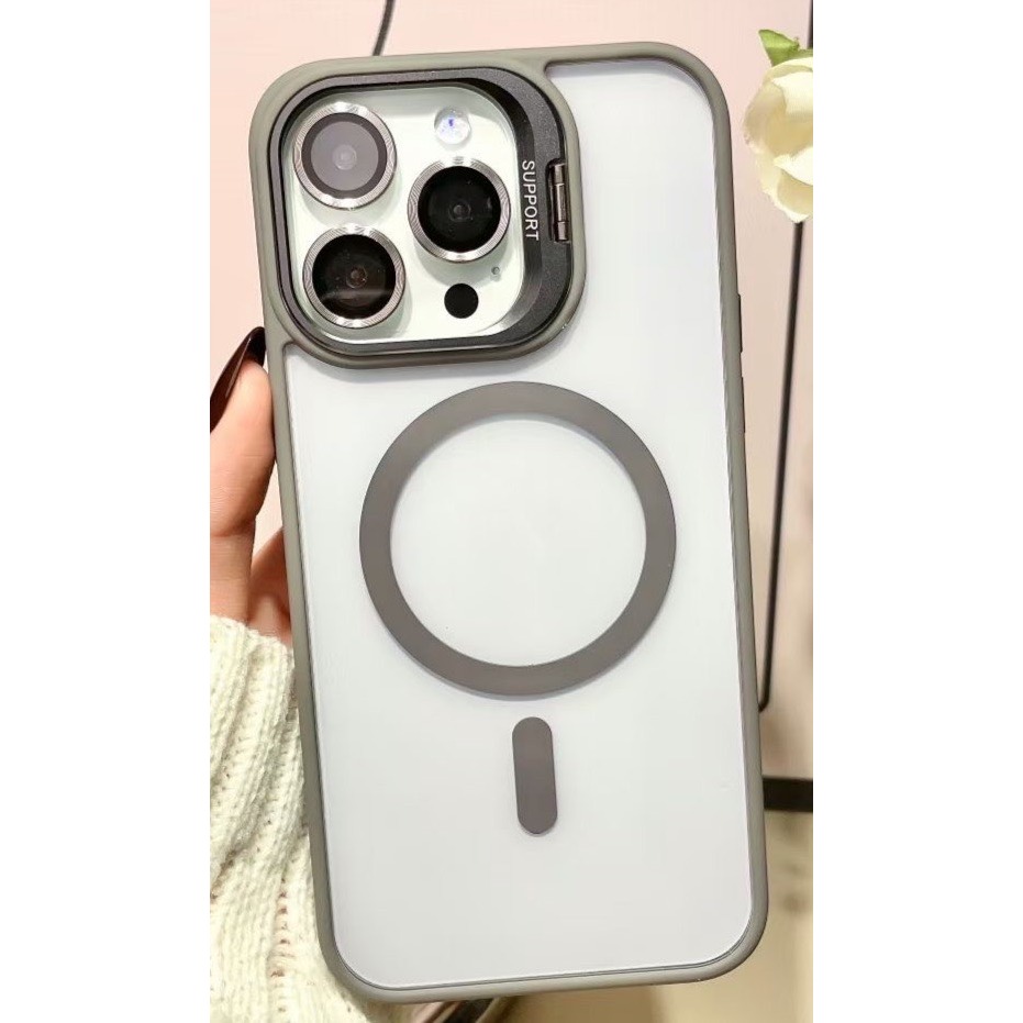 丞皇3C - 隱形磁吸支架透明殼 贈金屬鏡頭貼 顏色同框殼 ＇-細節圖3