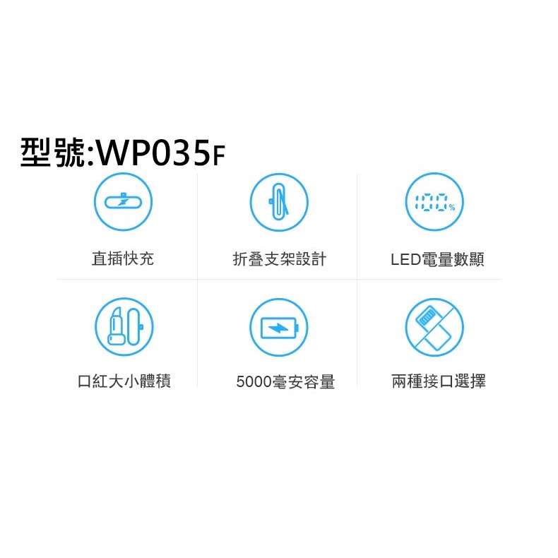 丞皇3C - WP035F  VOORCA  2合1迷你5000mah 20w雙向充電行動電源-細節圖9
