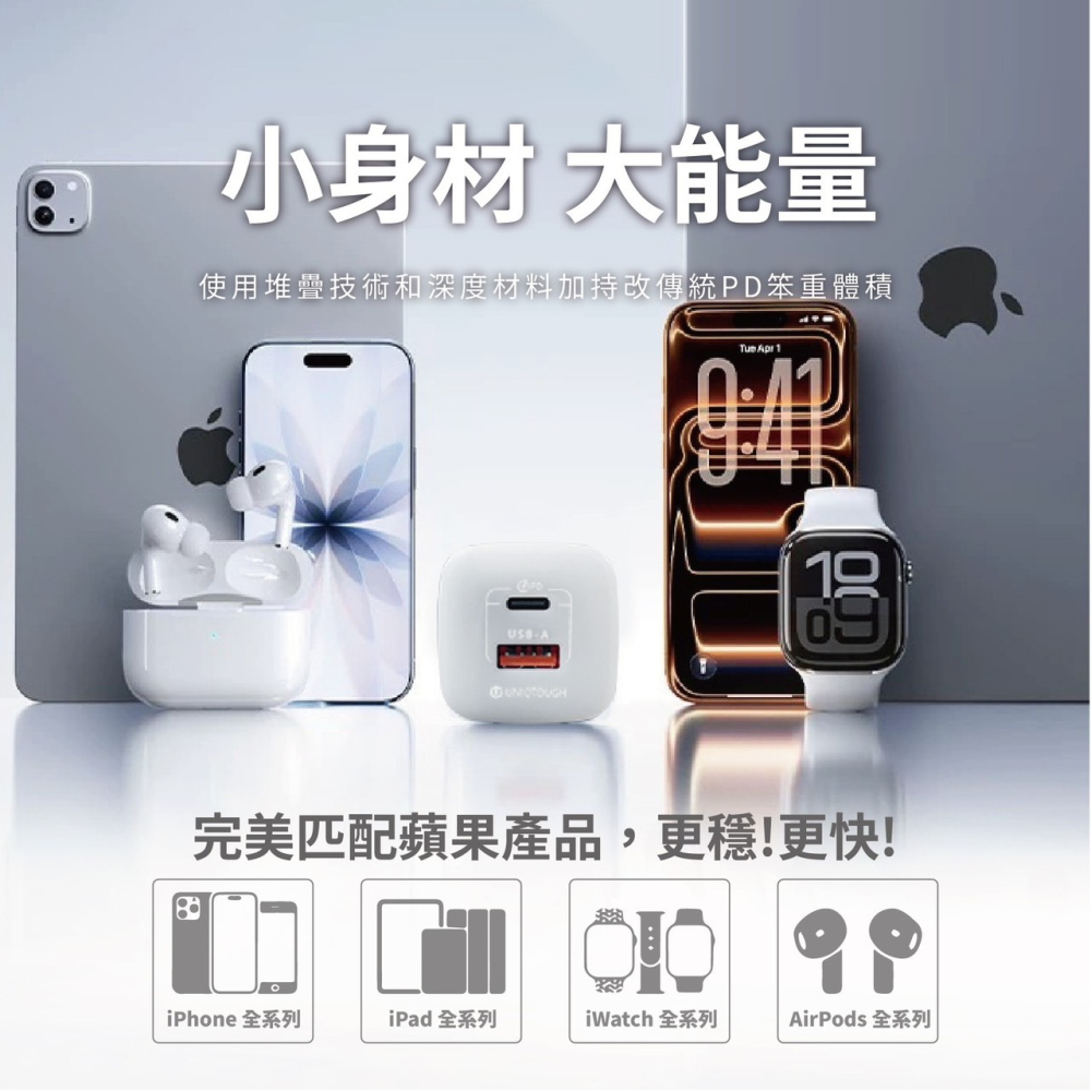 丞皇3C - UT- 45W  GaN氮化鎵 小魔方極速充電器 1A1C-細節圖2