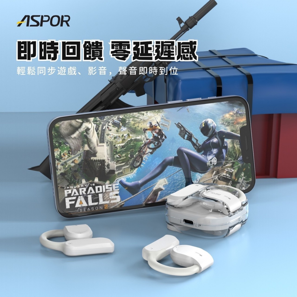 丞皇3C - ASPOR 開放式耳掛藍牙耳機 A627-細節圖5