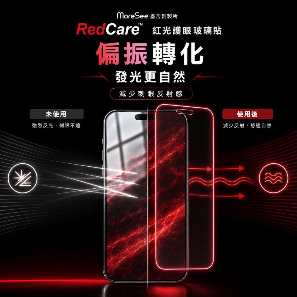 墨舍 2026新型量子點紅光玻璃保護貼 重新定義護眼光學技術-細節圖2