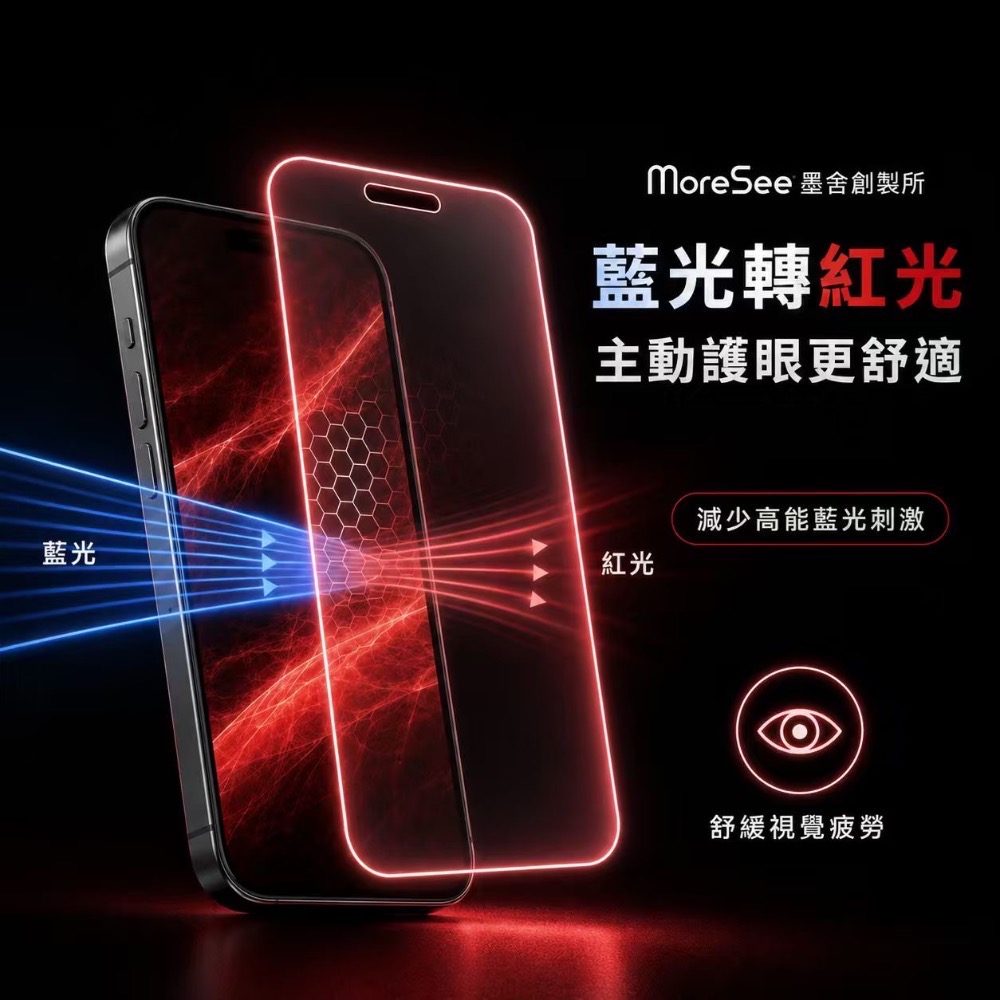 墨舍 2026新型量子點紅光玻璃保護貼 重新定義護眼光學技術-細節圖8