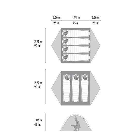 2025新款~美國Msr Hubba Hubba LT 3人輕量帳篷-細節圖4