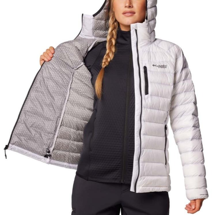 美國 Columbia Arctic Crest™ Down Hooded 蓄熱羽絨外套-女-細節圖4