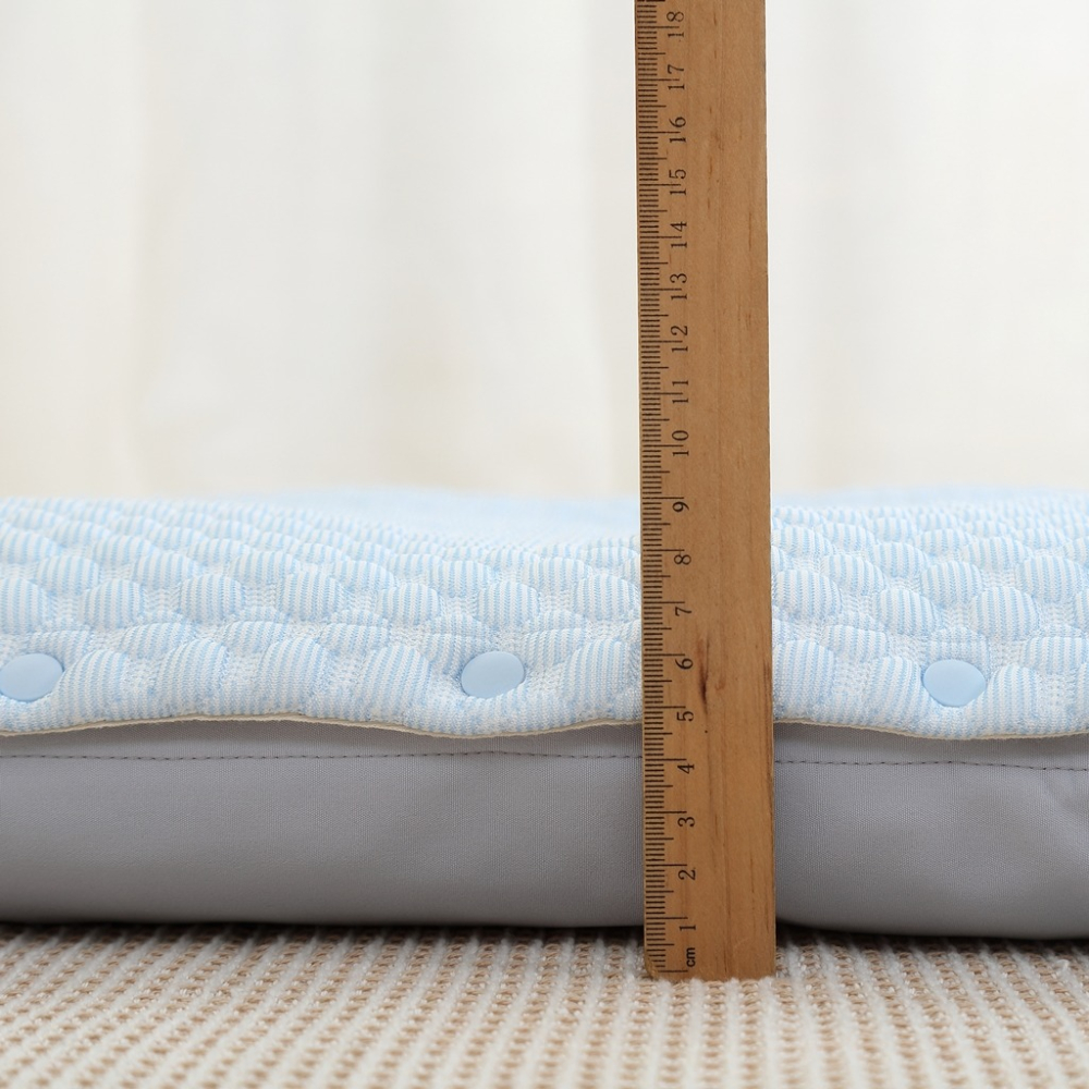 【cchhaaww】嬰兒床墊 嬰兒涼感床墊 幼兒園睡墊 兒童睡袋  加厚6公分 3D冰絲豆 可機洗烘乾 台灣製 兒童睡墊-細節圖3