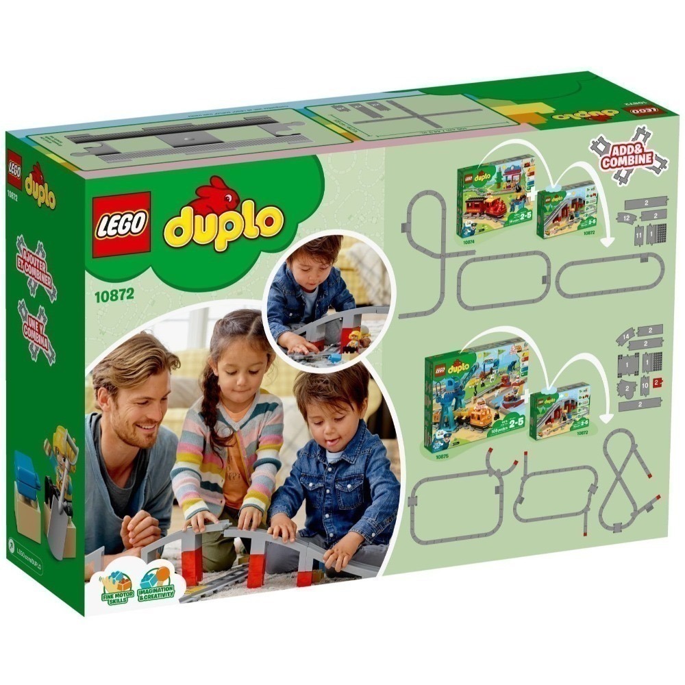 🟦電積系🟩滿額折200🟥LEGO 10872 鐵路橋與鐵軌 🟨Duplo-細節圖2