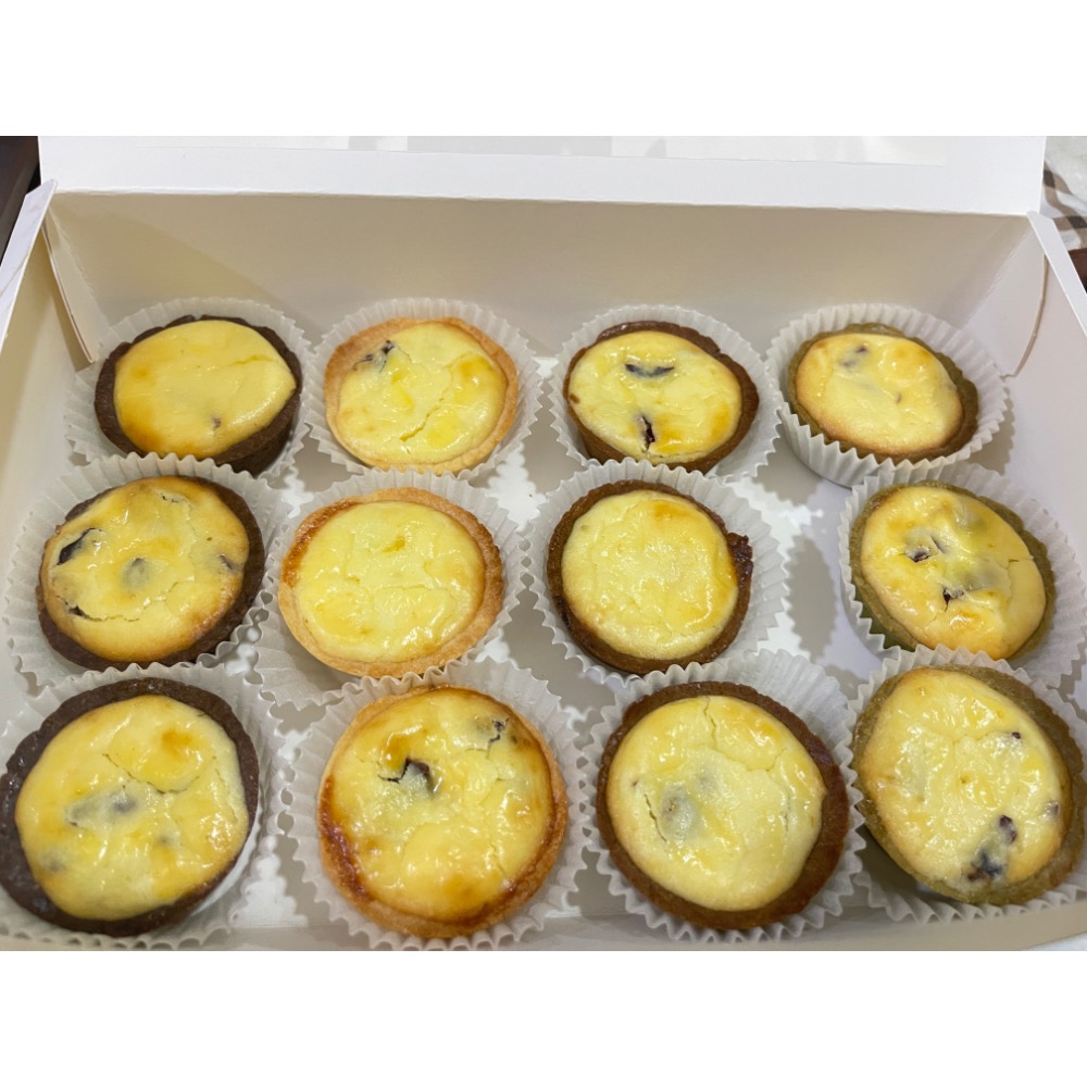 ￼蔓越莓乳酪塔 乳酪塔 減糖配方 下單後製作 一口乳酪塔12入/大顆四入-細節圖4