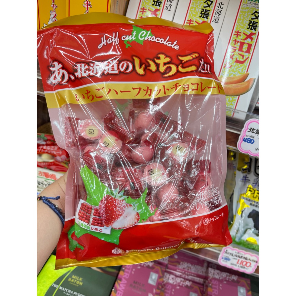 日本帶回 札幌限定 哈密瓜巧克力/草莓巧克力 北海道 白巧克力（現貨）-細節圖2