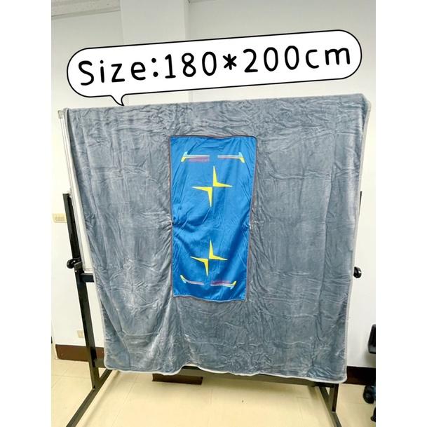 冬天必備-車用抱枕毛毯被 polestar 圖樣-細節圖5