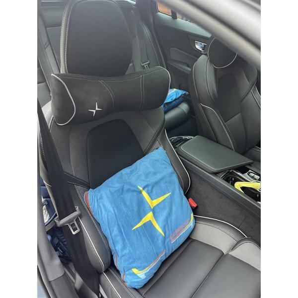 冬天必備-車用抱枕毛毯被 polestar 圖樣-細節圖7