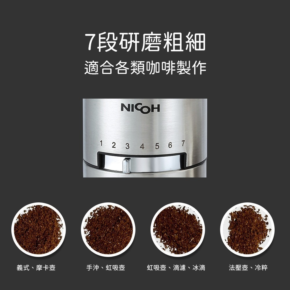現貨 職人首選 NICOH 無線便攜式 不鏽鋼錐刀 ＂電動 / 手搖＂ 兩用磨豆機 NCG-01-細節圖4