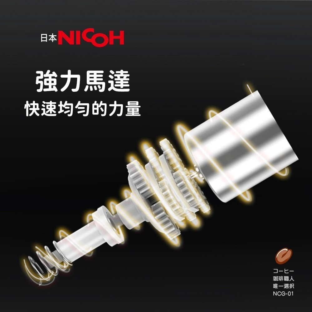 現貨 職人首選 NICOH 無線便攜式 不鏽鋼錐刀 ＂電動 / 手搖＂ 兩用磨豆機 NCG-01-細節圖7