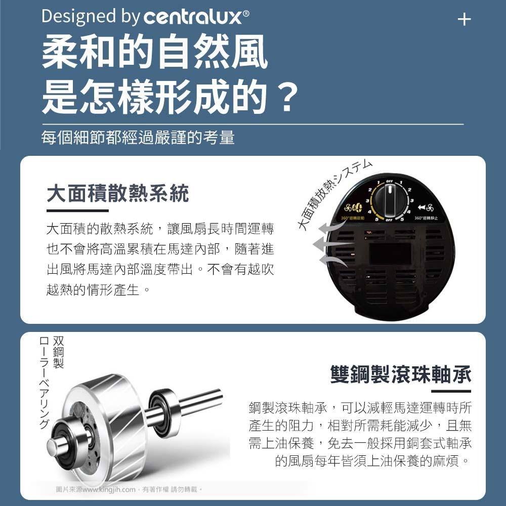 台灣製造 中央牌 18吋DC節能內旋開關型循環桌扇 KDF-181S（貴族黑）-細節圖7