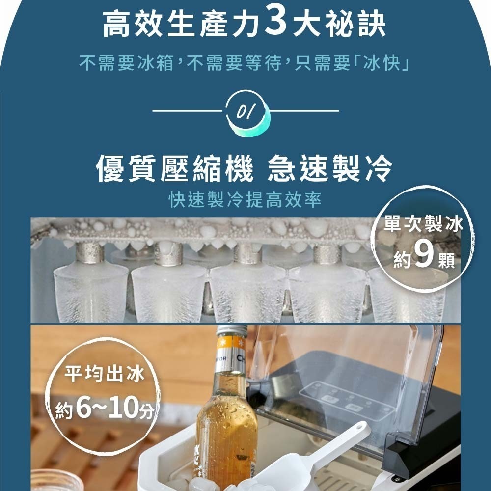 全新公司貨 G-PLUS 小冰快 微電腦製冰機 GP-IM01 製冰機 露營製冰 快速製冰-細節圖4