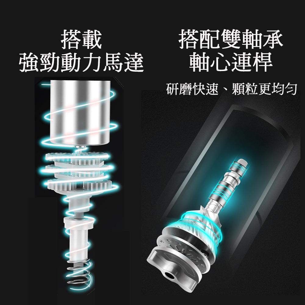 第三代 鋼刃版 電動磨豆機 USB磨豆機 無線磨豆機 磨豆機 虹吸式 摩卡壺 手沖壺 電動咖啡磨豆機-細節圖2