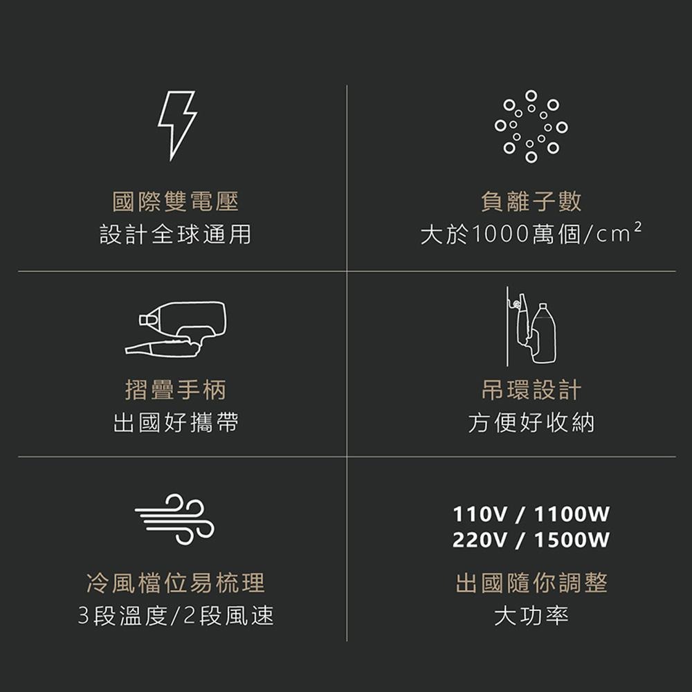 國際雙電壓【AIWA 愛華】負離子吹風機 AHD-5901 魅力紅 折疊式吹風機-細節圖3