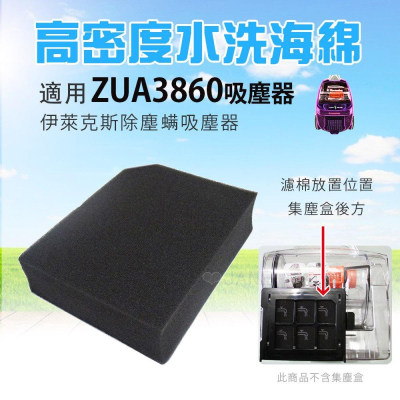 高密度水洗過濾綿/水洗海綿 真正13級HEPA濾網(非陸製假濾網) 適用 伊萊克斯ZUA3860吸塵器