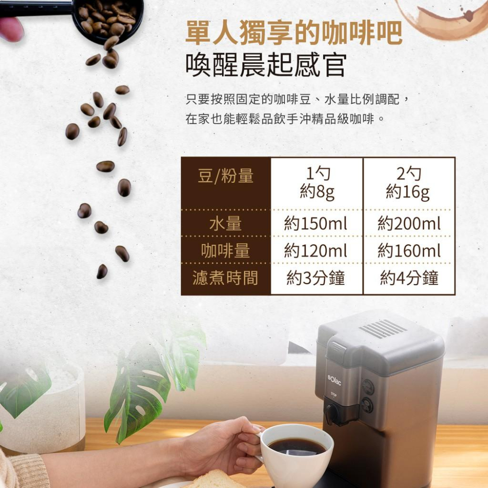 Solac 自動研磨咖啡機 SCM-C58G 咖啡豆/粉兩用-細節圖4
