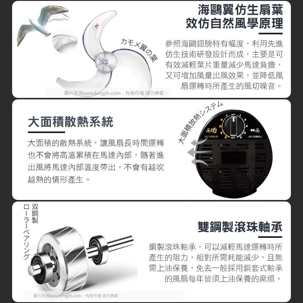 中央牌 18吋DC節能開關型內旋循環立扇 KDS-181S循環扇-細節圖9