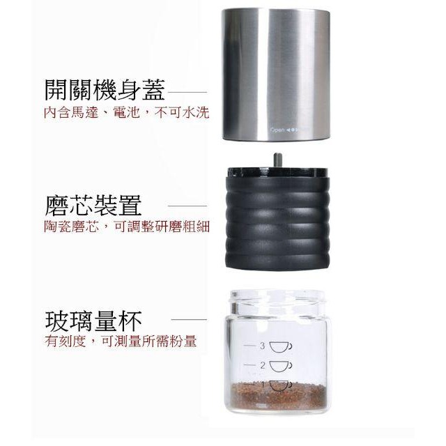最新款第二代 / 第三代 電動磨豆機 (陶瓷磨芯) USB磨豆機 無線磨豆機 磨豆機 虹吸式 摩卡壺 手沖壺 咖啡磨豆機-細節圖4