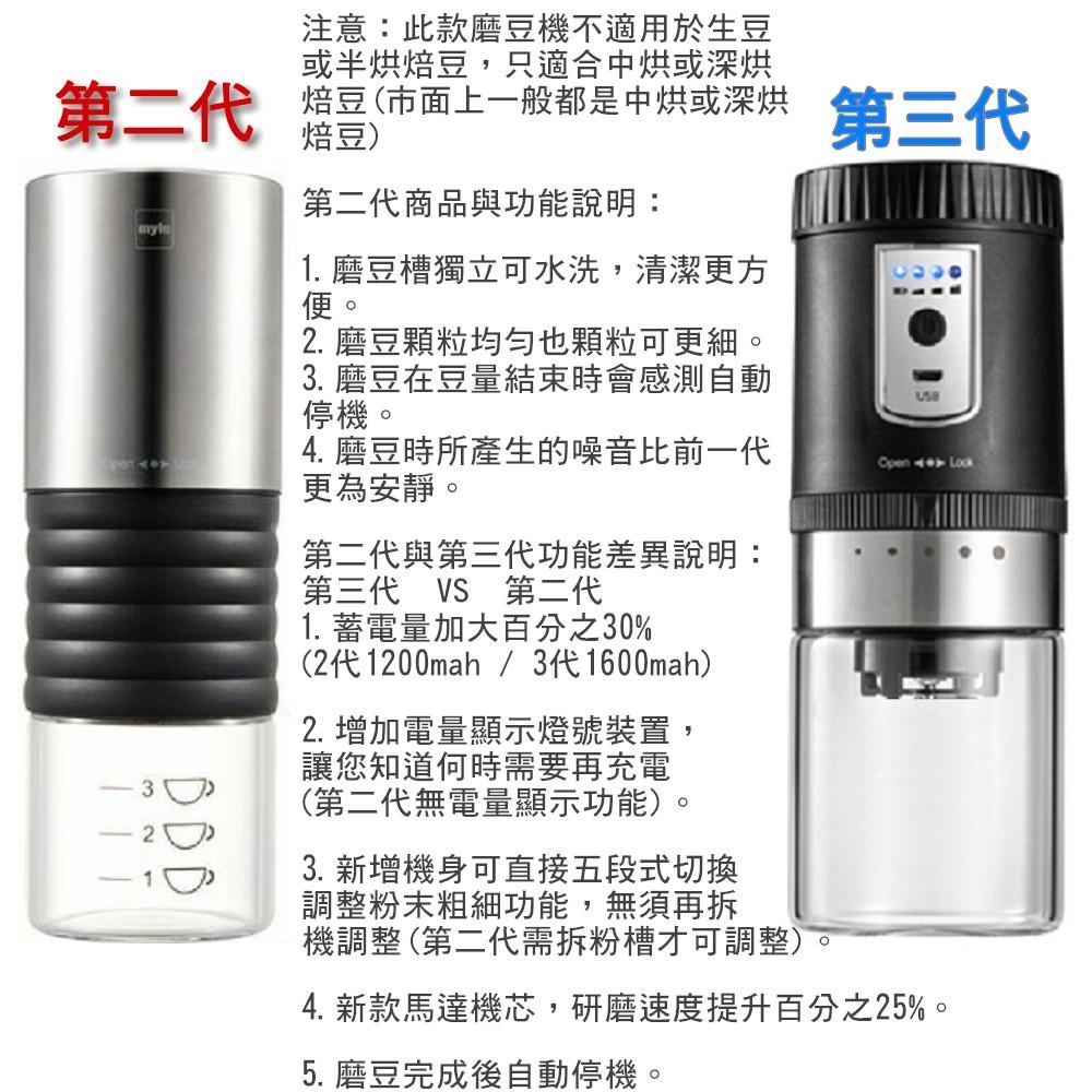 最新款第二代 / 第三代 電動磨豆機 (陶瓷磨芯) USB磨豆機 無線磨豆機 磨豆機 虹吸式 摩卡壺 手沖壺 咖啡磨豆機-細節圖9