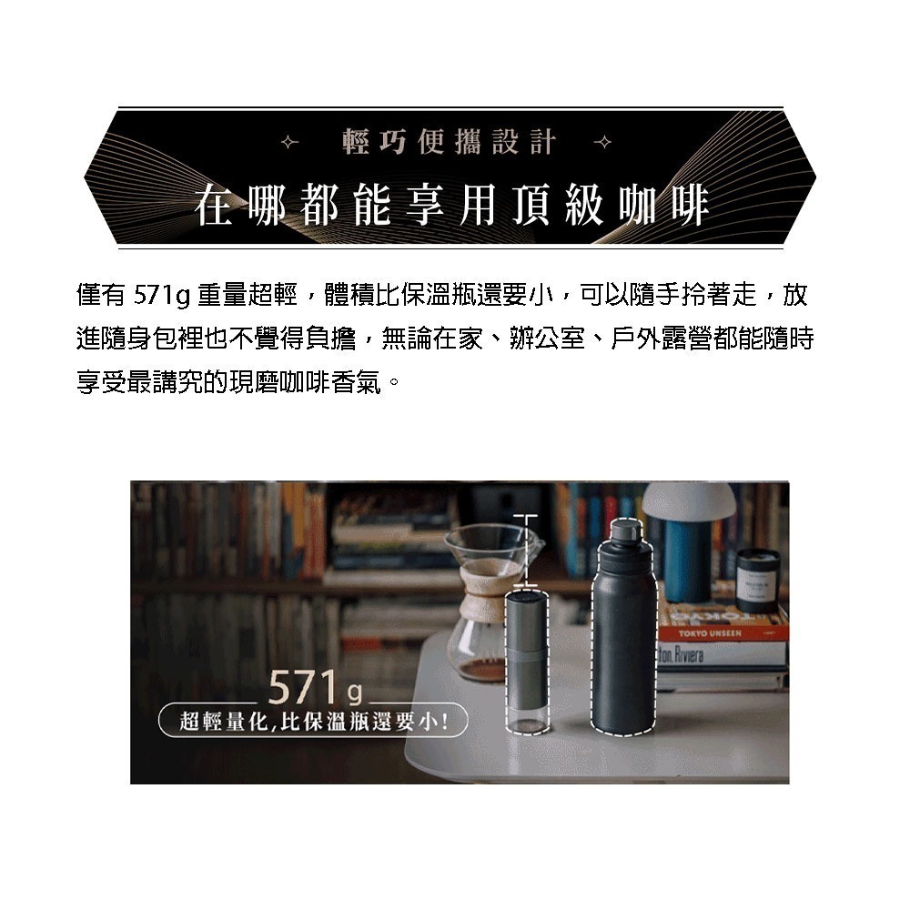 【日本NICOH】便攜式 USB電動磨豆機 NK-M08-細節圖4