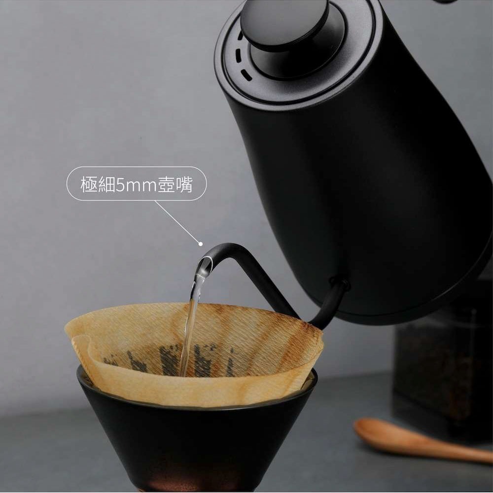 公司貨【YAMAZEN 山善】日本溫控電熱壺 YKG-C800TW 黑色/白色 快煮壺 手沖壺 細口壺-細節圖3