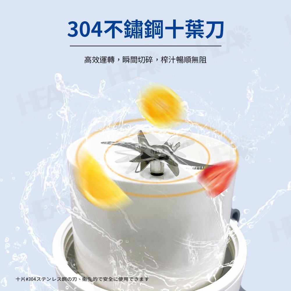 原廠保固【富力森FURIMORI】無線隨行杯果汁機 FU-J340 (附吸管) 隨行杯 Type-C充電-細節圖3