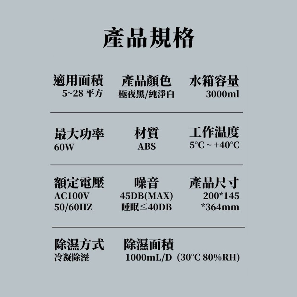 公司貨 Fullidea PureMist 靜音高效除濕機 電晶體除溼 非一般壓縮機式-細節圖9