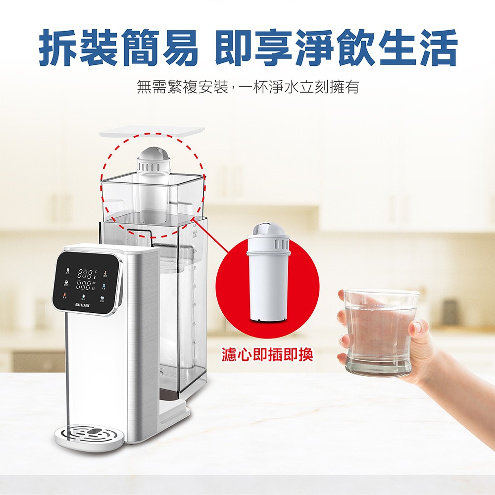 【AIWA 愛華】 熱無雙超濾瞬熱式淨飲機濾心(兩入組) AW-RE4OUF-01-細節圖7