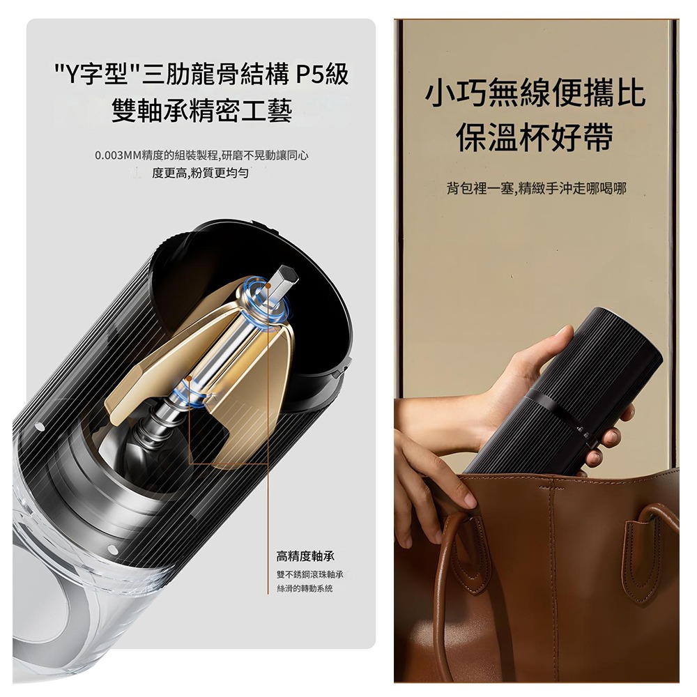 第五代 咖啡職人推薦 60kg大扭力電動無線磨豆機 淺焙 公豆 硬豆 皆可磨 咖啡磨豆機 磨豆機-細節圖7