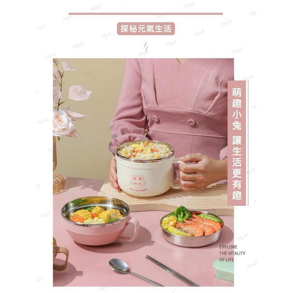 24H台灣出貨  贈餐袋🚚INS便當盒 學生餐碗 贈餐袋 泡麵碗不鏽鋼碗  快餐杯餐 便當袋 湯碗 兒童隔熱湯碗 開-細節圖9